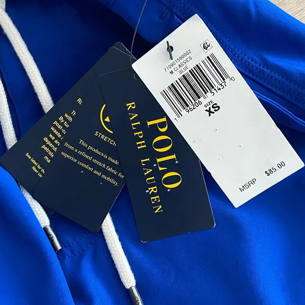 Polo Ralph Lauren Swim Trunks Men's XS Pockets Drawstring Waist Royal Blue NEW